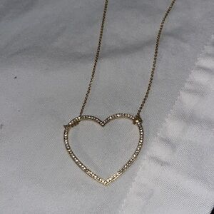 Valentine’s sale!! Adjustable Large Crystal Heart Necklace